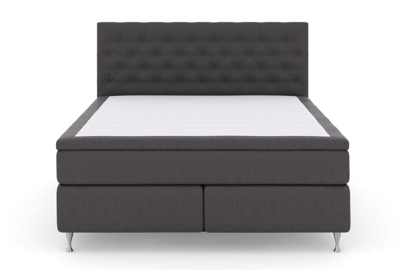 Select No 6 Kontinentalsäng 210x210 Medium Watergel, Mörkgrå/Silver