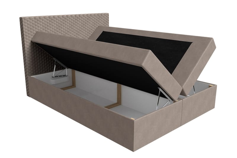 SINGSTAD Kontinentalsäng med Förvaring 180x200 Beige - Beige - Möbler - Sovrum - Sängar - Kontinentalsängar