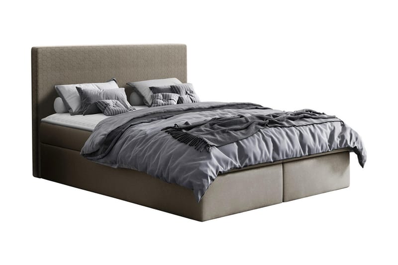 SINGSTAD Kontinentalsäng med Förvaring 180x200 Beige - Beige - Möbler - Sovrum - Sängar - Kontinentalsängar