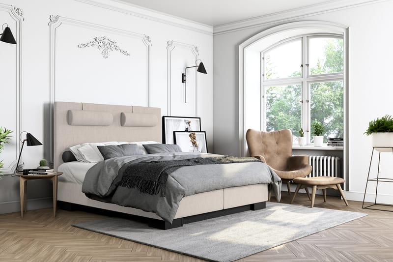 SINNEBO Kontinentalsäng 140 Beige - Möbler - Sovrum - Sängar - Kontinentalsängar