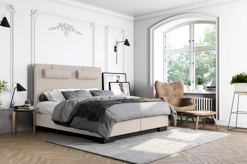SINNEBO Kontinentalsäng 140 Beige - Möbler - Sovrum - Sängar - Kontinentalsängar
