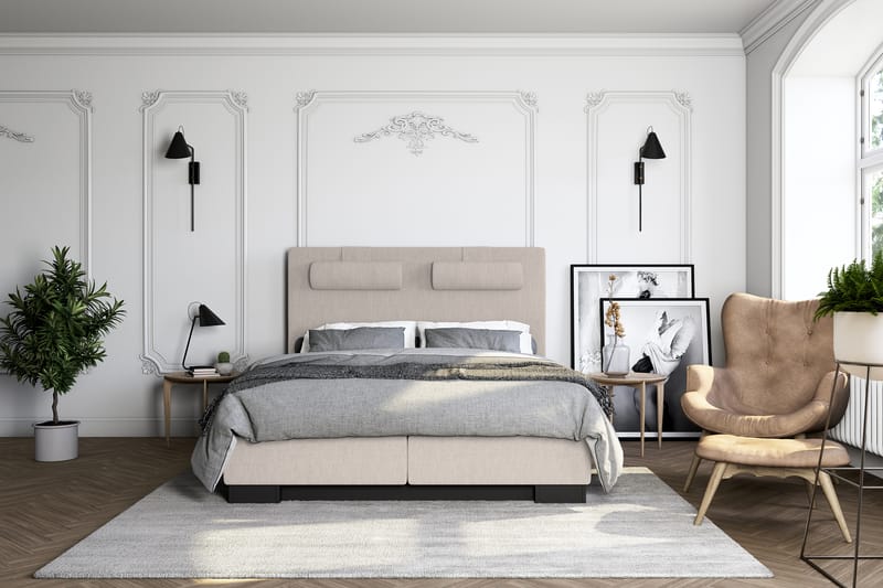 SINNEBO Kontinentalsäng 180 Beige - Möbler - Sovrum - Sängar - Kontinentalsängar