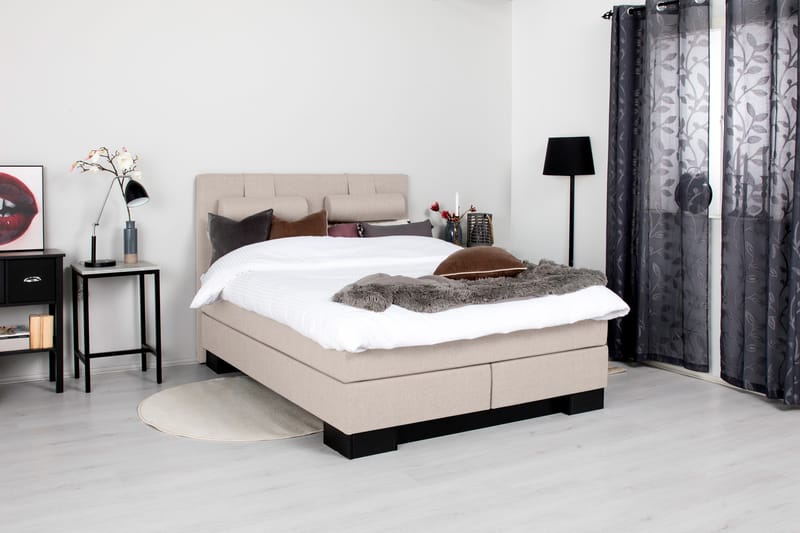SINNEBO Kontinentalsäng - Sängpaket 160 Beige - Möbler - Sovrum - Sängar - Komplett Sängpaket