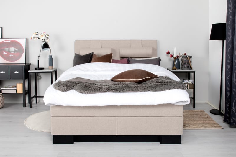 SINNEBO Kontinentalsäng - Sängpaket 160 Beige - Möbler - Sovrum - Sängar - Komplett Sängpaket