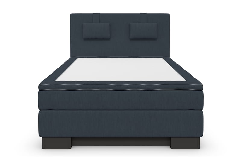 SINNEBO Sängpaket 120 Mörkblå/Svart Sockel - Komplett Sängpaket - Kontinentalsängar