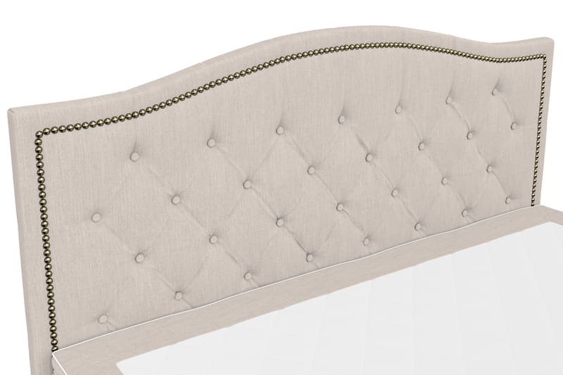 SINNEBO Sängpaket 160x200 SURI Sänggavel Topp Beige - Möbler - Sovrum - Sängar - Komplett Sängpaket