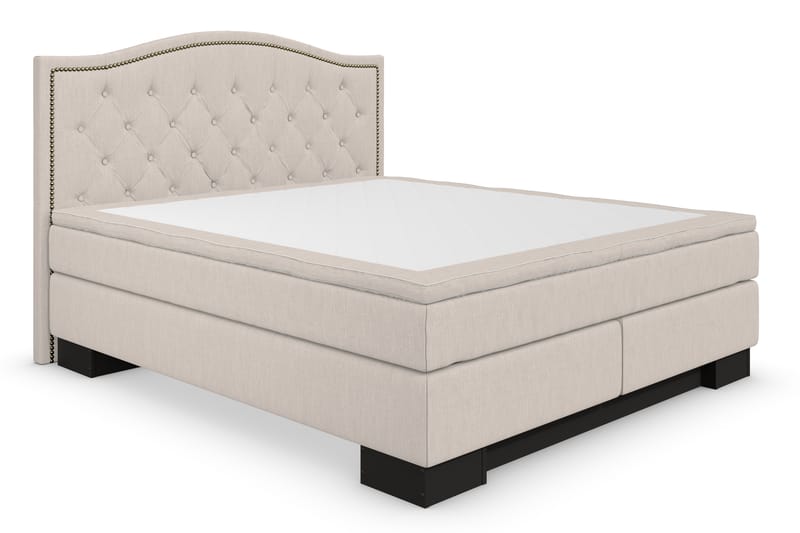 SINNEBO Sängpaket 160x210 + KYRAN Gavel Toppad Beige - Komplett Sängpaket - Kontinentalsängar