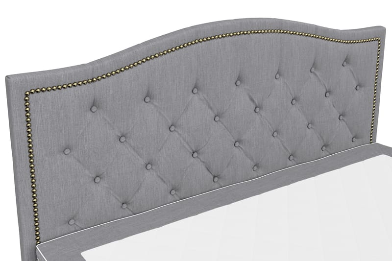 SINNEBO Sängpaket 160x210 + KYRAN Gavel Toppad Ljusgrå - Komplett Sängpaket - Kontinentalsängar