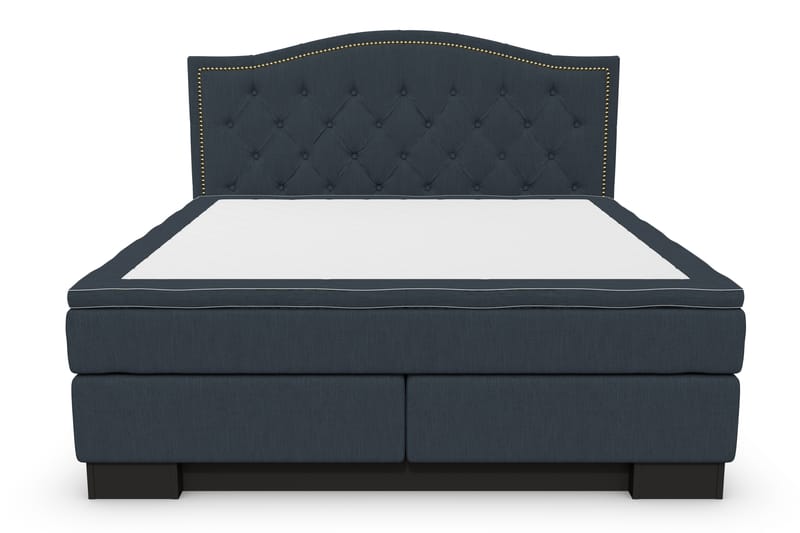 SINNEBO Sängpaket 160x210 SURI Sänggavel Topp Mörkblå - Komplett Sängpaket - Kontinentalsängar
