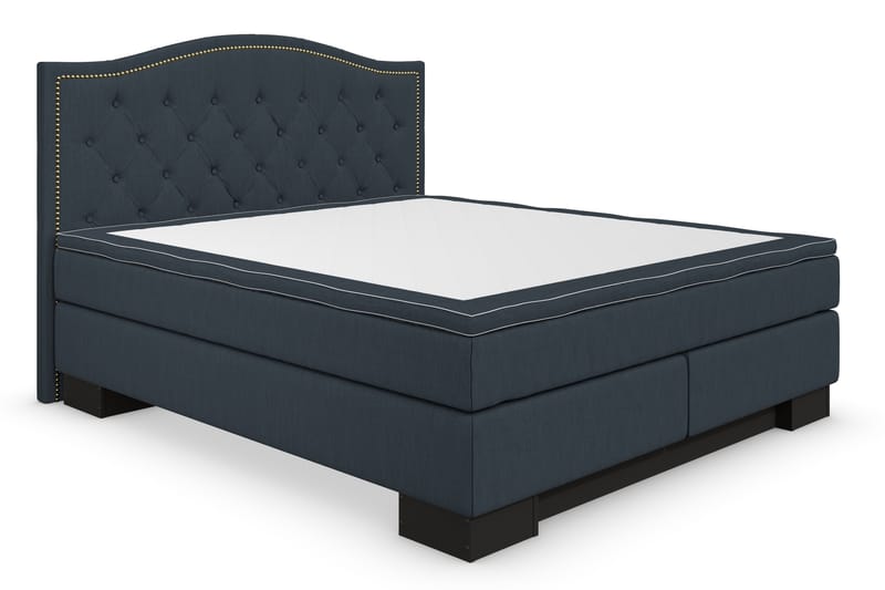 SINNEBO Sängpaket 160x210 SURI Sänggavel Topp Mörkblå - Komplett Sängpaket - Kontinentalsängar