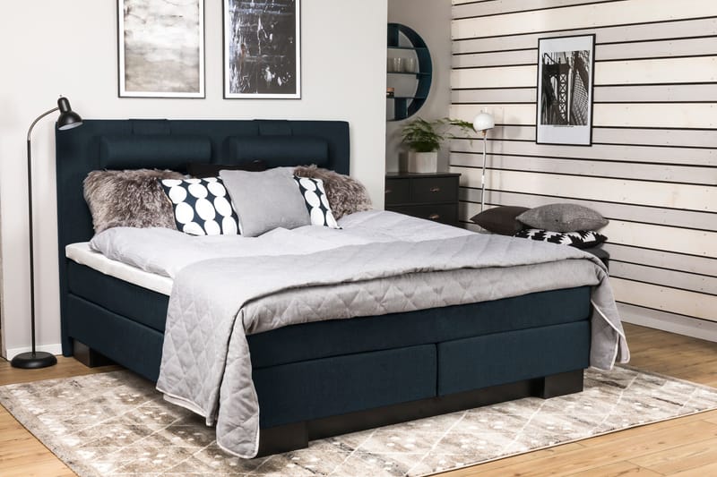 SINNEBO Sängpaket 180x210 Mörkblå - Möbler - Sovrum - Sängar - Komplett Sängpaket