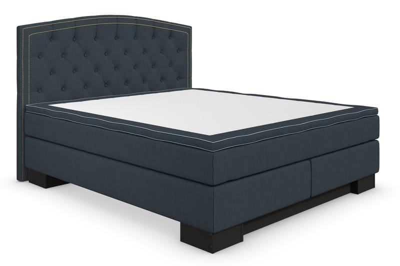 SINNEBO Sängpaket 180x210 SURI Sänggavel Svängd Mörkblå - Möbler - Sovrum - Sängar - Komplett Sängpaket