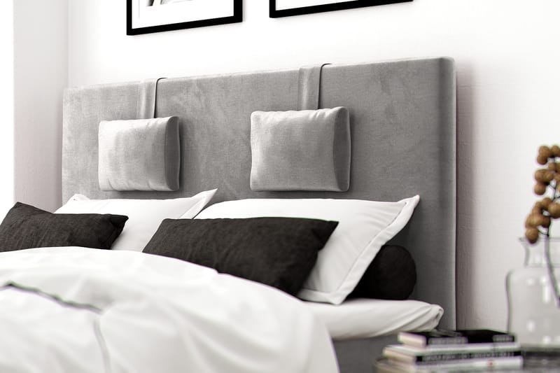 SINNEBO Velvet Sänkypaketti 120x200 - Ljusgrå - Möbler - Sovrum - Sängar - Komplett Sängpaket