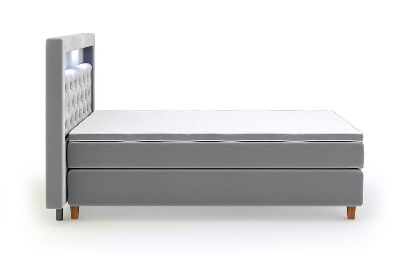 SINNEBO Velvet Sänkypaketti 120x200 - Ljusgrå - Möbler - Sovrum - Sängar - Komplett Sängpaket