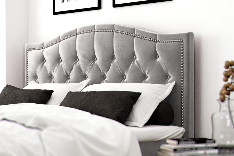 SINNEBO Velvet Sänkypaketti 120x200 - Ljusgrå - Möbler - Sovrum - Sängar - Komplett Sängpaket