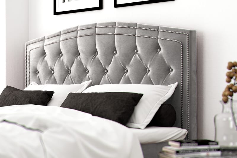 SINNEBO Velvet Sänkypaketti 120x200 - Ljusgrå - Möbler - Sovrum - Sängar - Komplett Sängpaket