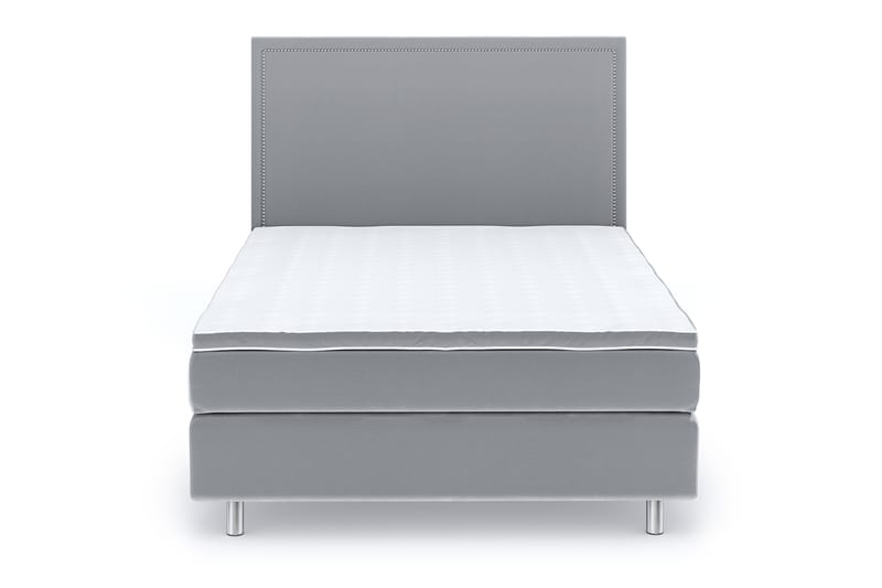 SINNEBO Velvet Sänkypaketti 120x200 - Ljusgrå - Kontinentalsängar - Komplett Sängpaket