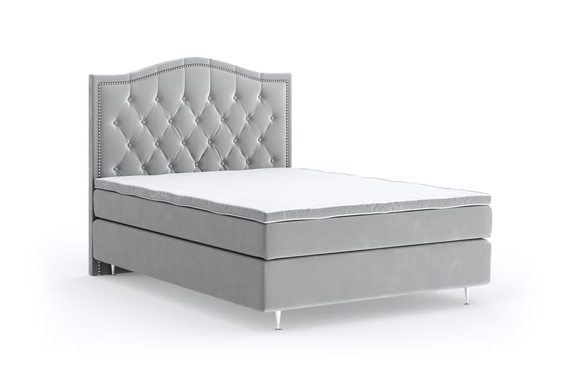 SINNEBO Velvet Sänkypaketti 120x200 - Ljusgrå - Möbler - Sovrum - Sängar - Komplett Sängpaket