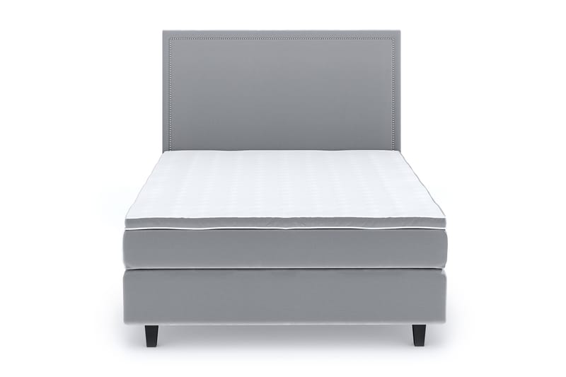 SINNEBO Velvet Sänkypaketti 120x200 - Ljusgrå - Komplett Sängpaket - Kontinentalsängar