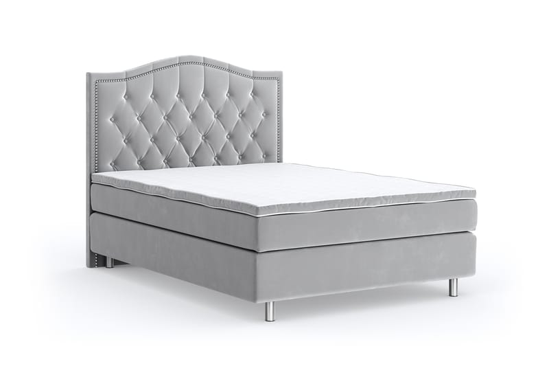SINNEBO Velvet Sänkypaketti 120x200 - Ljusgrå - Möbler - Sovrum - Sängar - Komplett Sängpaket