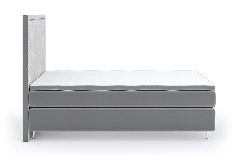 SINNEBO Velvet Sänkypaketti 120x200 - Ljusgrå - Komplett Sängpaket - Kontinentalsängar
