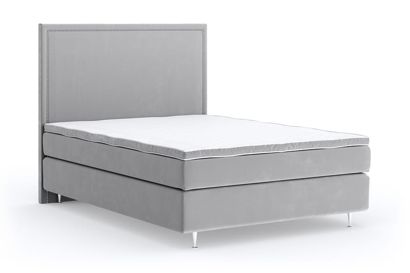 SINNEBO Velvet Sänkypaketti 120x200 - Ljusgrå - Möbler - Sovrum - Sängar - Komplett Sängpaket