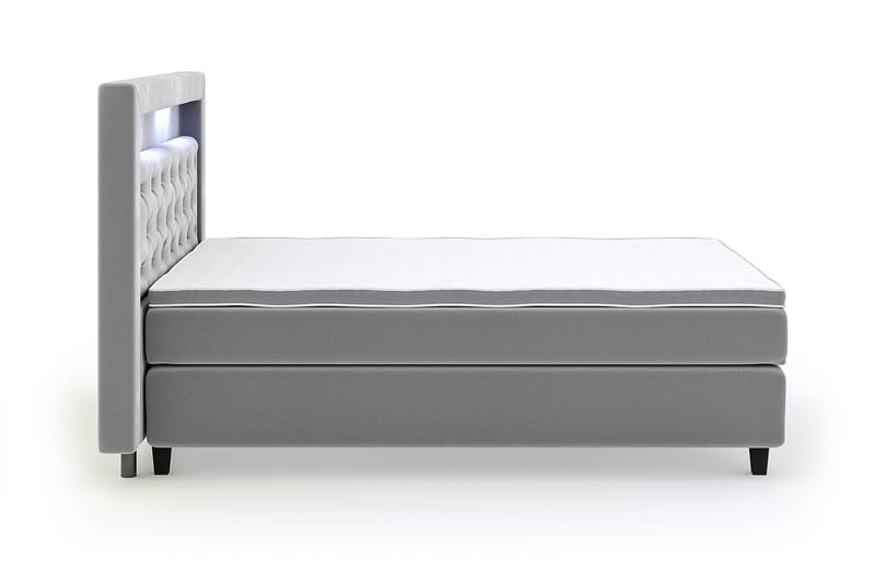SINNEBO Velvet Sänkypaketti 140x200 - Ljusgrå - Möbler - Sovrum - Sängar - Komplett Sängpaket