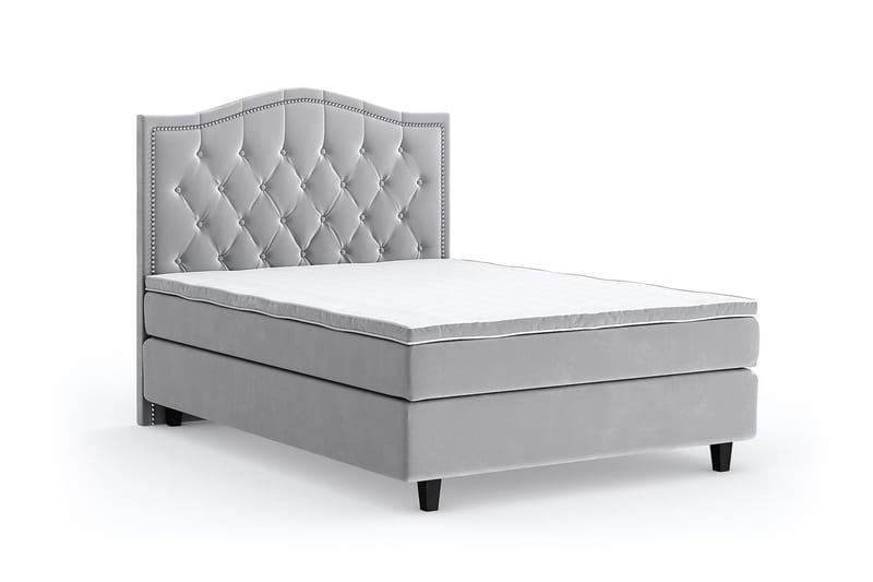 SINNEBO Velvet Sänkypaketti 140x200 - Ljusgrå - Möbler - Sovrum - Sängar - Komplett Sängpaket