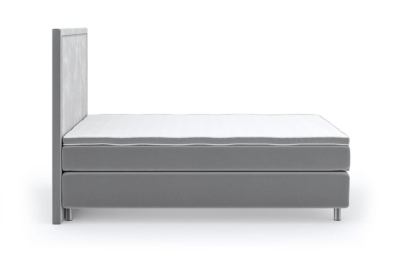 SINNEBO Velvet Sänkypaketti 140x200 - Ljusgrå - Komplett Sängpaket - Kontinentalsängar
