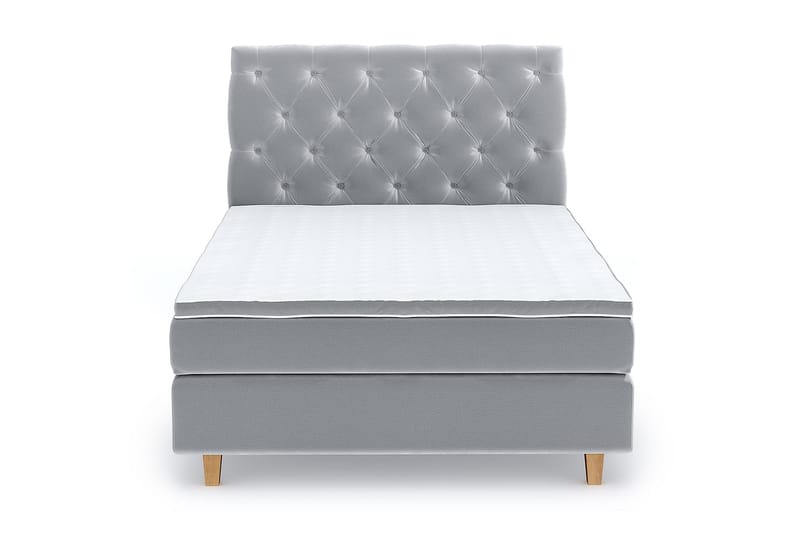 SINNEBO Velvet Sänkypaketti 140x200 - Ljusgrå - Möbler - Sovrum - Sängar - Komplett Sängpaket