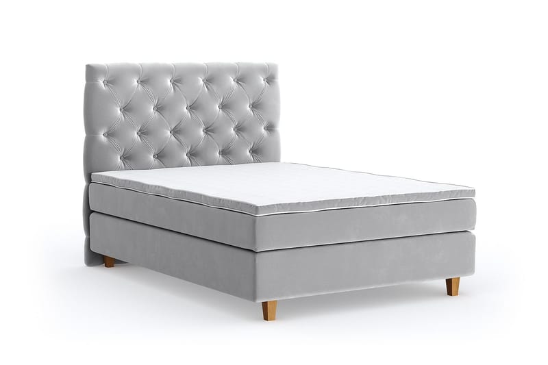 SINNEBO Velvet Sänkypaketti 140x200 - Ljusgrå - Möbler - Sovrum - Sängar - Komplett Sängpaket