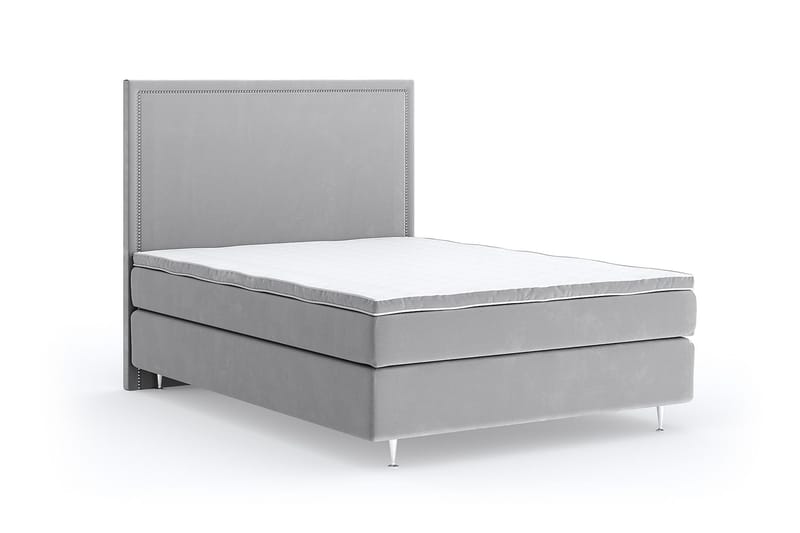 SINNEBO Velvet Sänkypaketti 140x200 - Ljusgrå - Möbler - Sovrum - Sängar - Komplett Sängpaket