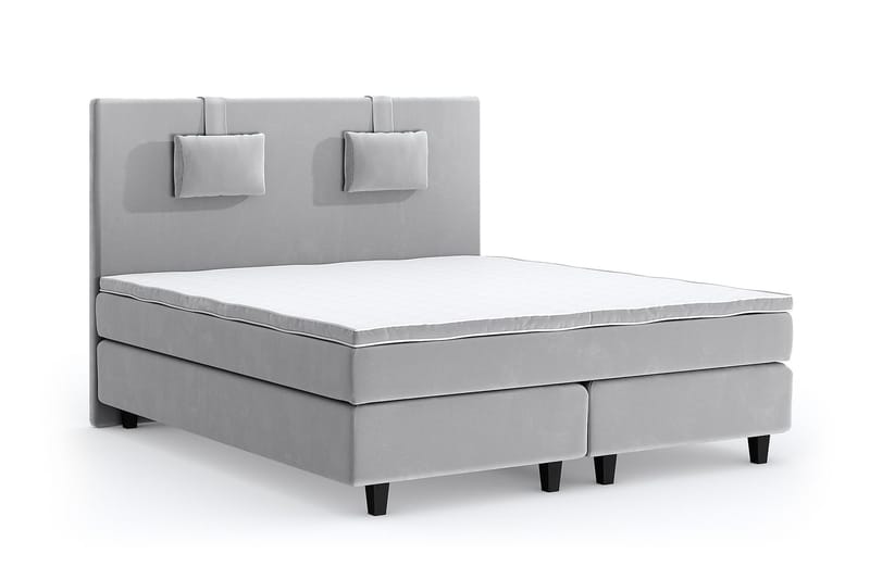 SINNEBO Velvet Sänkypaketti 160x200 - Ljusgrå - Möbler - Sovrum - Sängar - Komplett Sängpaket
