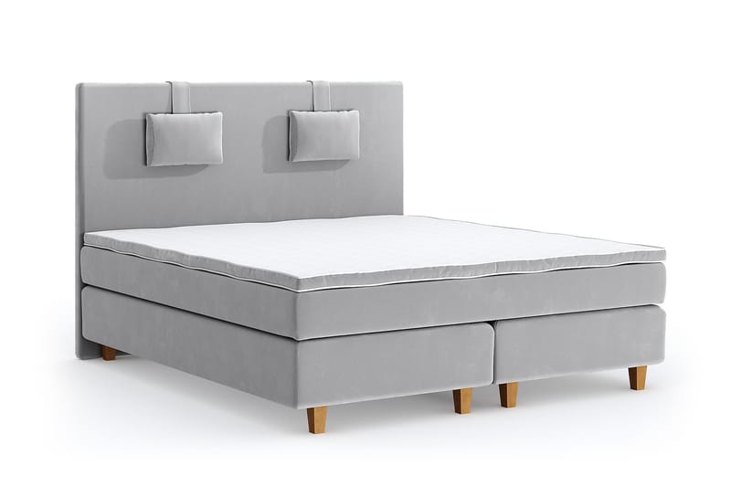 SINNEBO Velvet Sänkypaketti 160x200 - Ljusgrå - Möbler - Sovrum - Sängar - Komplett Sängpaket
