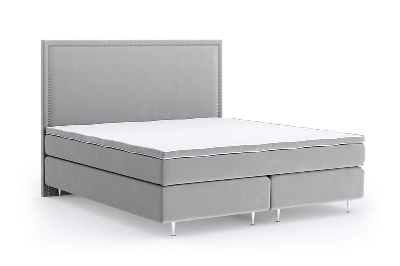 SINNEBO Velvet Sänkypaketti 160x200 - Ljusgrå - Möbler - Sovrum - Sängar - Komplett Sängpaket