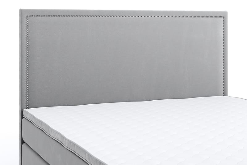 SINNEBO Velvet Sänkypaketti 160x200 - Ljusgrå - Kontinentalsängar - Komplett Sängpaket