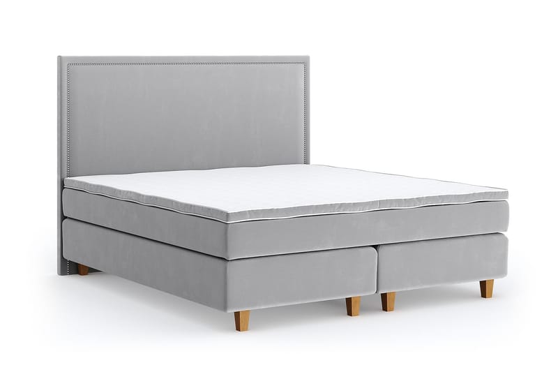 SINNEBO Velvet Sänkypaketti 160x200 - Ljusgrå - Möbler - Sovrum - Sängar - Komplett Sängpaket