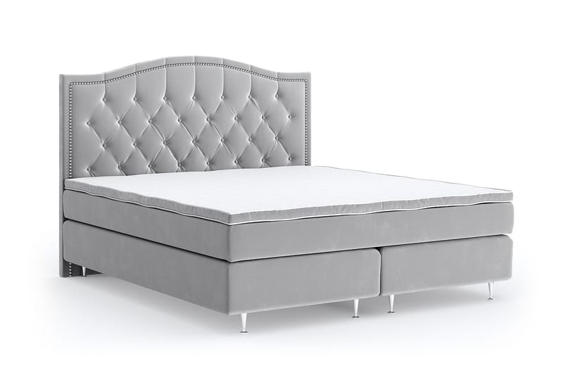 SINNEBO Velvet Sänkypaketti 160x200 - Ljusgrå - Möbler - Sovrum - Sängar - Komplett Sängpaket