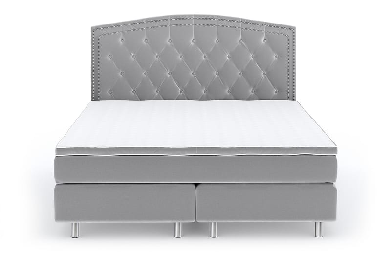 SINNEBO Velvet Sänkypaketti 160x200 - Ljusgrå - Möbler - Sovrum - Sängar - Komplett Sängpaket