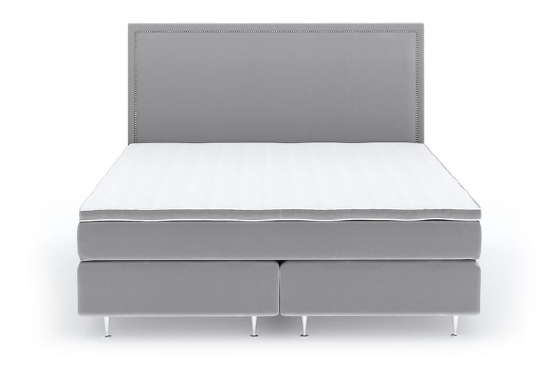 SINNEBO Velvet Sänkypaketti 160x200 - Ljusgrå - Kontinentalsängar - Komplett Sängpaket