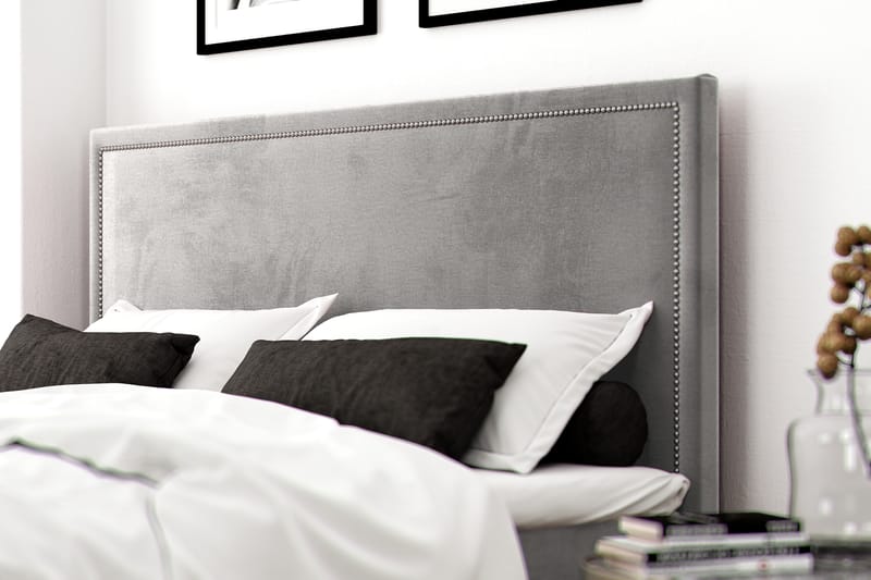 SINNEBO Velvet Sänkypaketti 180x200 - Ljusgrå - Möbler - Sovrum - Sängar - Komplett Sängpaket