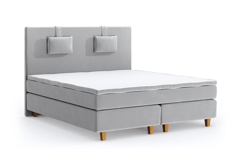 SINNEBO Velvet Sänkypaketti 180x200 - Ljusgrå - Möbler - Sovrum - Sängar - Komplett Sängpaket
