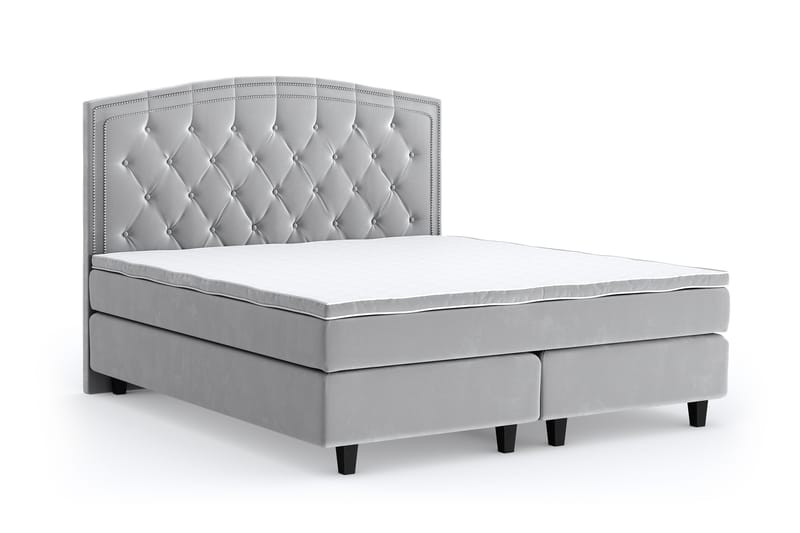 SINNEBO Velvet Sänkypaketti 180x200 - Ljusgrå - Möbler - Sovrum - Sängar - Komplett Sängpaket