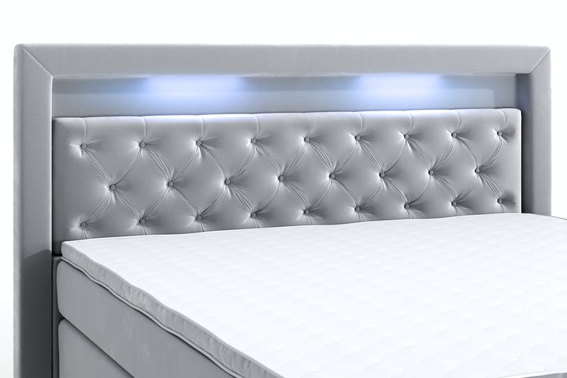 SINNEBO Velvet Sänkypaketti 180x200 - Ljusgrå - Möbler - Sovrum - Sängar - Komplett Sängpaket