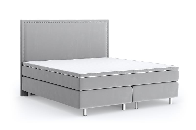 SINNEBO Velvet Sänkypaketti 180x200 - Ljusgrå - Möbler - Sovrum - Sängar - Komplett Sängpaket