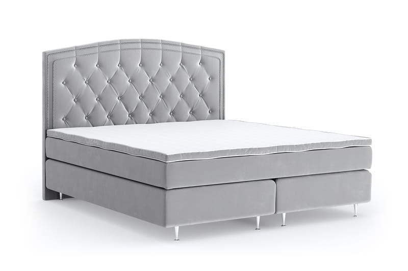 SINNEBO Velvet Sänkypaketti 180x200 - Ljusgrå - Möbler - Sovrum - Sängar - Komplett Sängpaket