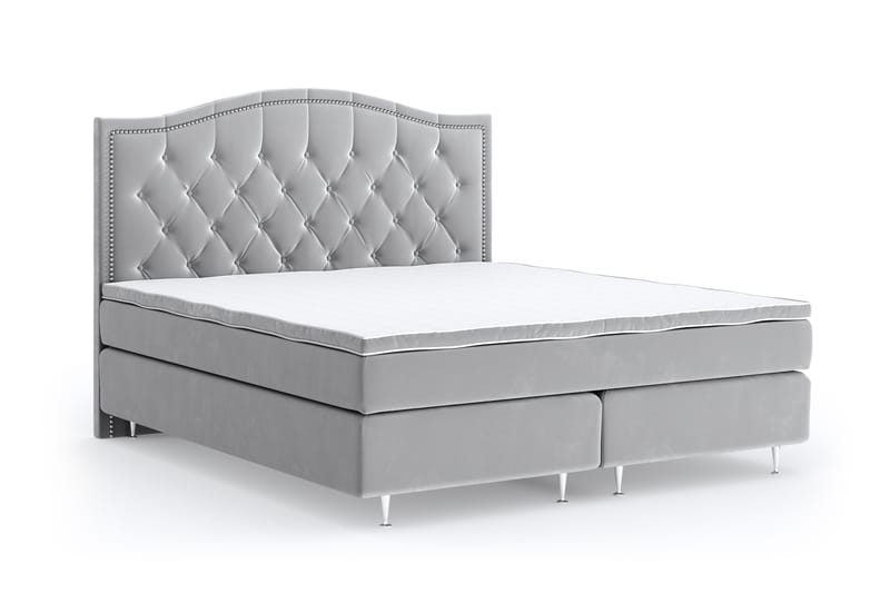 SINNEBO Velvet Sänkypaketti 180x200 - Ljusgrå - Möbler - Sovrum - Sängar - Komplett Sängpaket