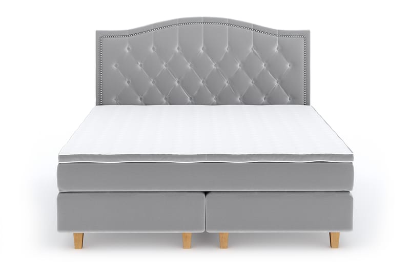 SINNEBO Velvet Sänkypaketti 180x200 - Ljusgrå - Möbler - Sovrum - Sängar - Komplett Sängpaket