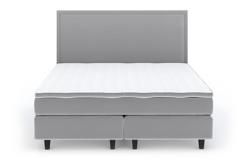 SINNEBO Velvet Sänkypaketti 180x200 - Ljusgrå - Kontinentalsängar - Komplett Sängpaket