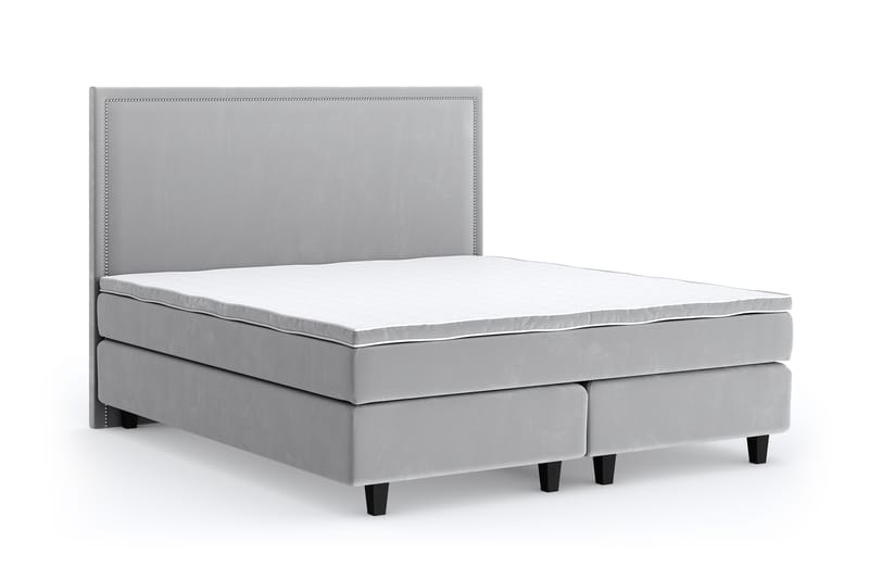SINNEBO Velvet Sänkypaketti 180x200 - Ljusgrå - Möbler - Sovrum - Sängar - Komplett Sängpaket